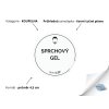 SPRCHOVÝ GEL (MUŽ) omyvatelná samolepka na kosmetiku, průměr 4,5 cm, tučné písmo, průhledná varianta DomaLEP