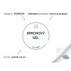 SPRCHOVÝ GEL (ŽENA) omyvatelná samolepka na kosmetiku, průměr 4,5 cm, tučné písmo, průhledná varianta DomaLEP