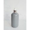 Šedá lahvička BELA 300 ml černá s bílo-stříbrným dávkovačem