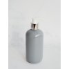 Šedá lahvička BELA 300 ml s bílo-stříbrným dávkovačem