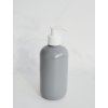 Šedá lahvička BELA 300 ml s bílým dávkovačem