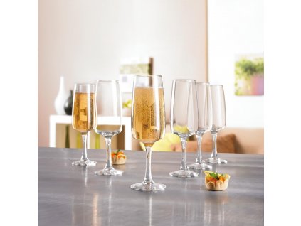 Sklenice na šampaňské Equip Home - 6ks, 170 ml, Luminarc  Sada sklenic na šampaňské víno.