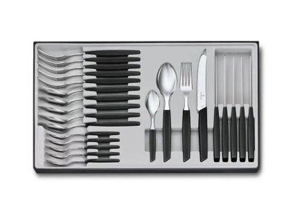 Sada příborů Swiss Modern 24 ks černá