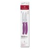 Swiss Classic, paring knife set, 2pcs, 10cm, straight/wavy, purple, box