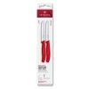 Swiss Classic, tomato & table knife, 2pcs, 11cm, wavy, red, box