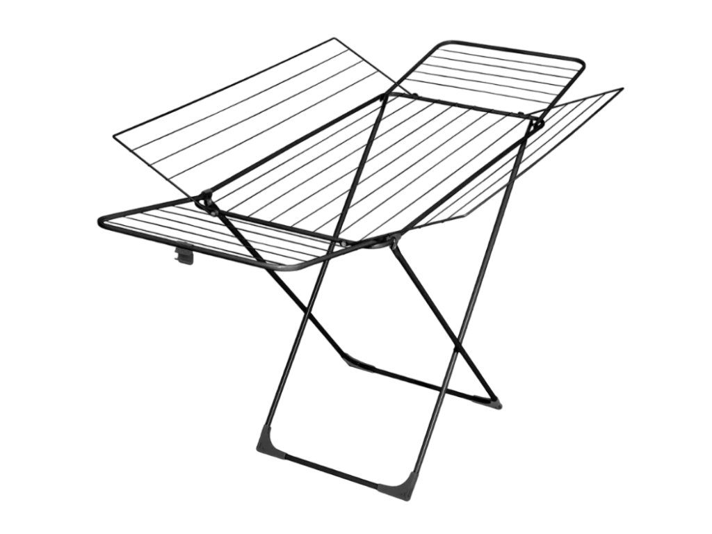 Sušiak na bielizeň čierny H300 183x99x96 cm VELKEA