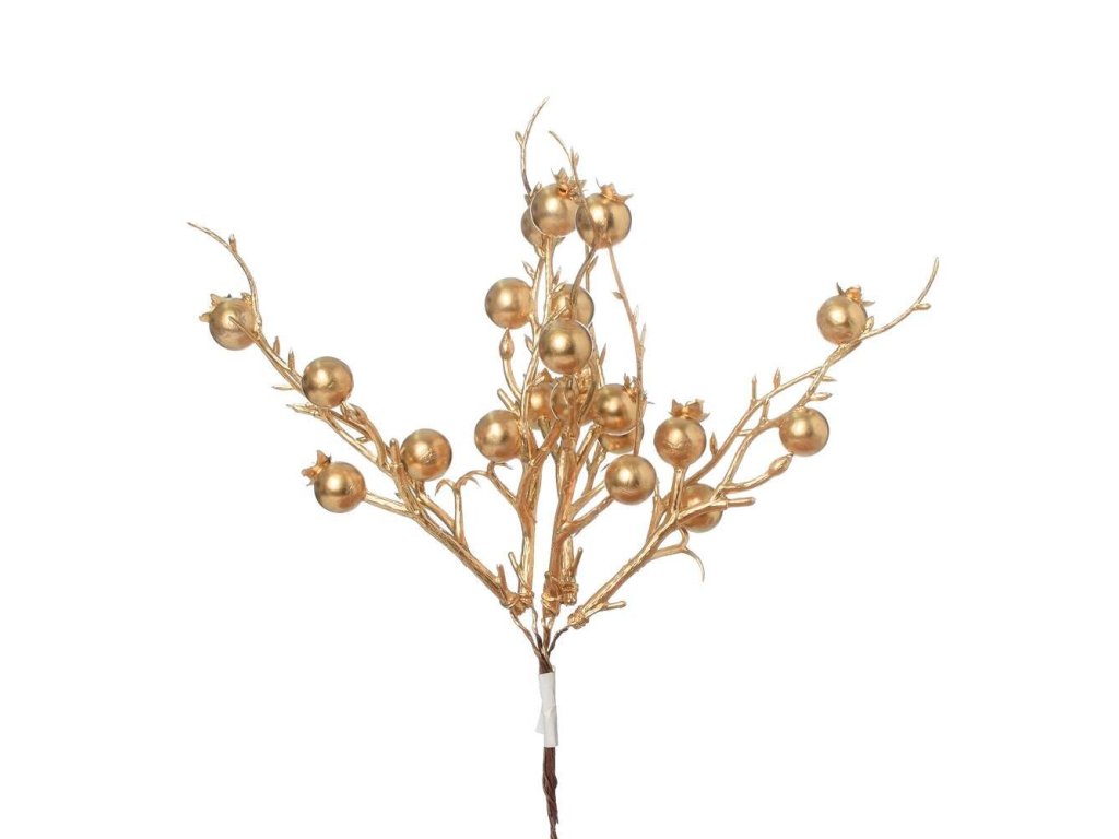 27582 vianocna vetvicka sipky zlate 22 cm