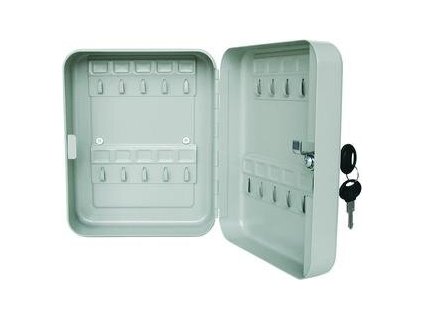 10443 schranka na kluce ocelova 300x240x80mm 93 hacikov 2x kluc