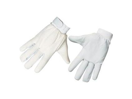 10497 rukavice koza latka 230mm jemna hovadzia stiepenka manzeta na suchy zips