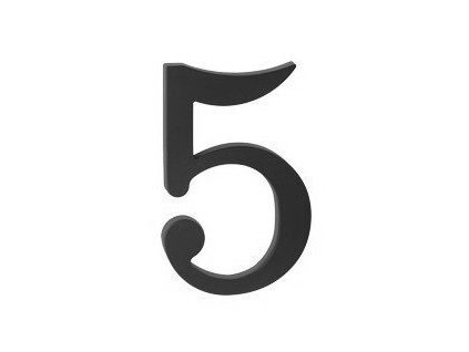 11883 cislo domove 5 cierne plast 17 5 cm