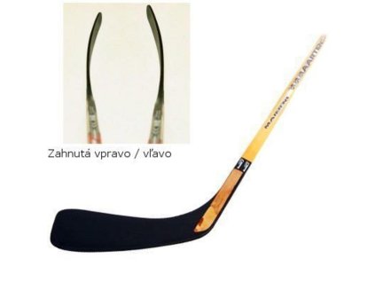 1551 hokejka 115 cm zahnuta do lava drevena