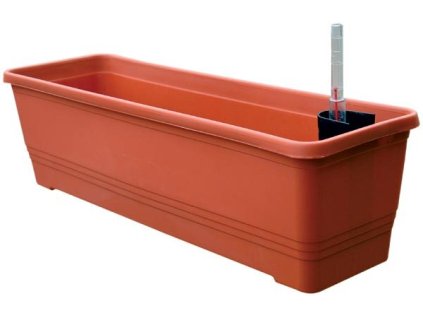 Samozavlažovací truhlík Plastia Bergamot terakota 50 cm