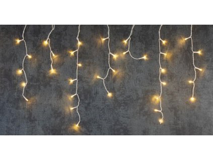 Vianočná reťaz Icicle, 480 LED teplá biela, cencúľová, jednoduché svietenie, 230 V, časovač, exteriér, 12 m