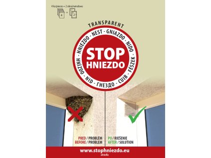 Zábrana STOP HNIEZDO okno 4 ks