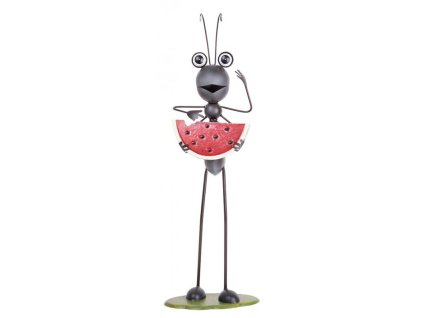 22182 dekoracia mravec s melonom plech 61 cm