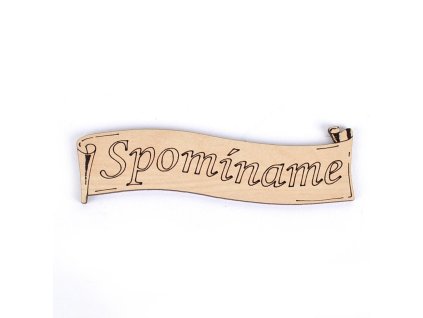 23004 dekoracia na hrob napis spominame 10x3 cm