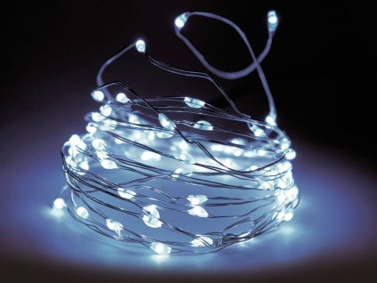 23232 vianocna retaz 20 led studena biela na baterky casovac
