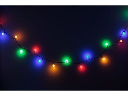 Vianočná reťaz MagicHome Cherry Balls, 100 LED multicolor, IP44, 8 funkcií, 9,90 m