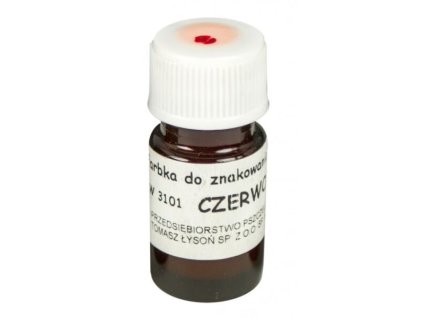 Farba na značenie včelích matiek, 5 ml - červená