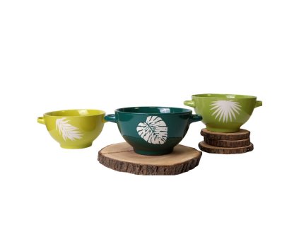 Keramická miska s ušami Amazonia 600 ml, mix farieb