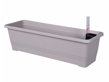 Samozavlažovací truhlík Plastia Bergamot sivý 80 cm