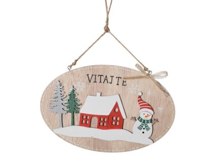 27588 vianocna zavesna dekoracia vitajte 22 6x0 9x14 5cm