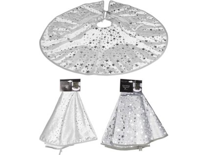 27948 obal na stojan vianocneho stromceka strieborny 90 cm