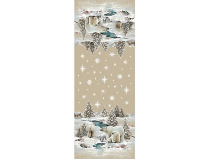 27969 vianocny obrus gobelinovy ladove medvede 45x140 cm