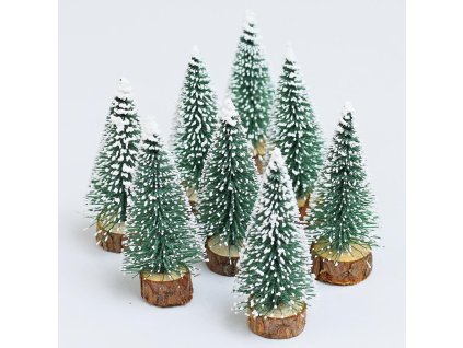 Stromček na pni 7 cm, balenie 8 ks