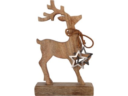 Postavička jeleň drevo 26 cm