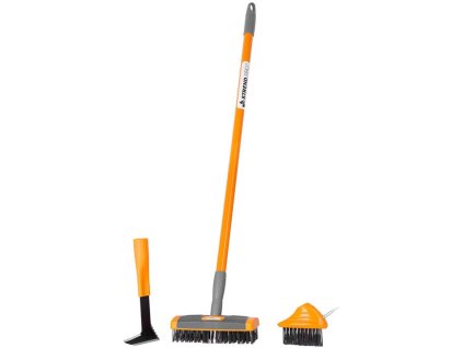 Kefa na zámkovú dlažbu Strend Pro, 4-dielna sada, s teleskopickou násadou