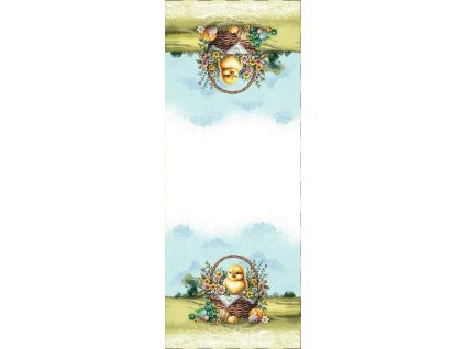 Veľkonočný obrus kuriatka 40x100 cm