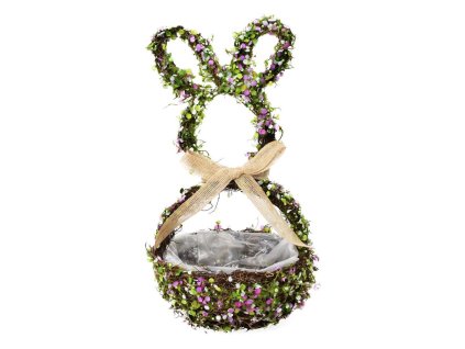 Obal na kvety zajac prútený 20x20x38 cm