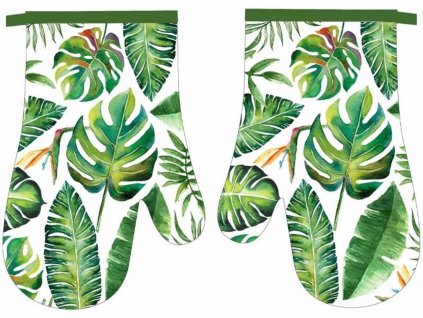 Chňapka kuchynská Listy, s magnetom, 2 ks