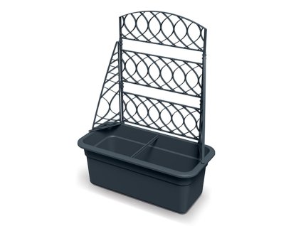 Truhlík s pergolou 58x28,8cm antracit