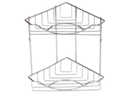 3828 policka rohova 31x31 5x20cm drot chrom 2 poschodova