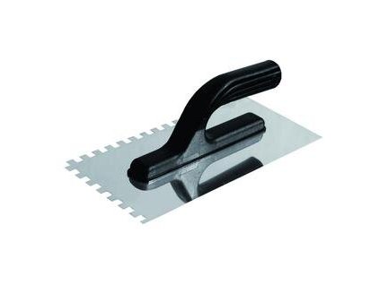 7698 hladidlo antikorove 270x130mm plastova rukovat zuby 10x10mm