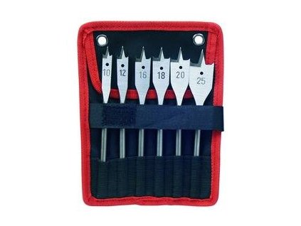 8286 vrtaky do dreva ploche 6 dielna sada pr 10 25mm textilne puzdro extol 8801210