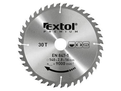 8430 kotuc pilovy s sk platkami 125x1 4x22 2mm 40zubov sirka sk platku 2 6mm extol 8803207