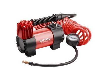 9561 kompresor do auta cc 160 12v 6 9bar 3m hadica s tlakomerom extol 8864001