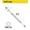 Skrutka tesárska 4x45