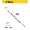 Skrutka tesárska 4x70