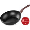 20484 panvica wok magichome black marble line 28 cm
