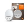 23898 1 svietidlo ledvance lunetta usb led do zasuvky 2x usb nabijaci port 3lm 3000k senzor den noc
