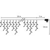 Vianočná reťaz Icicle, 800 LED studená biela, cencúľová, jednoduché svietenie, 230 V, exteriér, 20 m