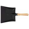 Lopatka na smetie S532, čierna, s drevenou rúčkou