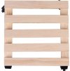 Podstavec pod kvetináč na kolieskach Strend Pro, 30x30x7 cm, max. 50 kg, drevo