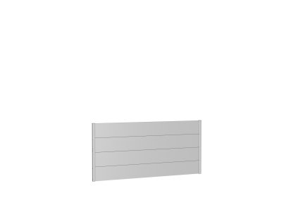 9003414159280 Sichtschutz Wandpaneele h90 b200 silber Rendering