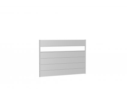 9003414160378 Sichtschutz Wandpaneele h135 b200 silber Acrylglas Rendering