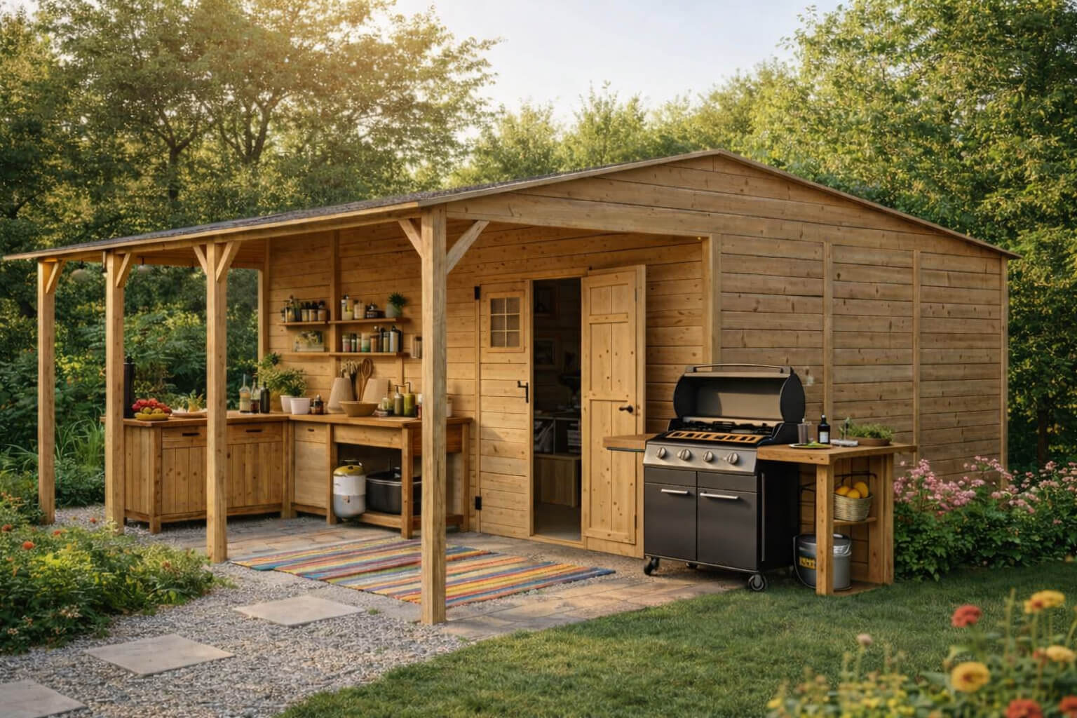Záhradný domček ako letná kuchyňa: Vytvorte si kulinárske kráľovstvo priamo na záhrade